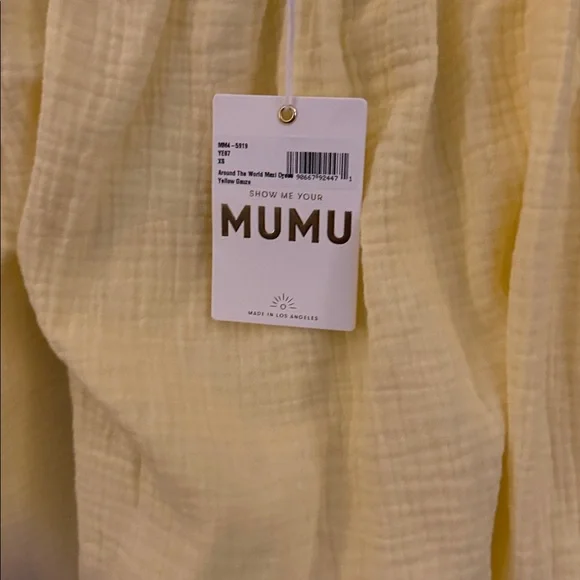 Show Me Your MuMu Strapless Yellow Dress - Picture 7 of 7